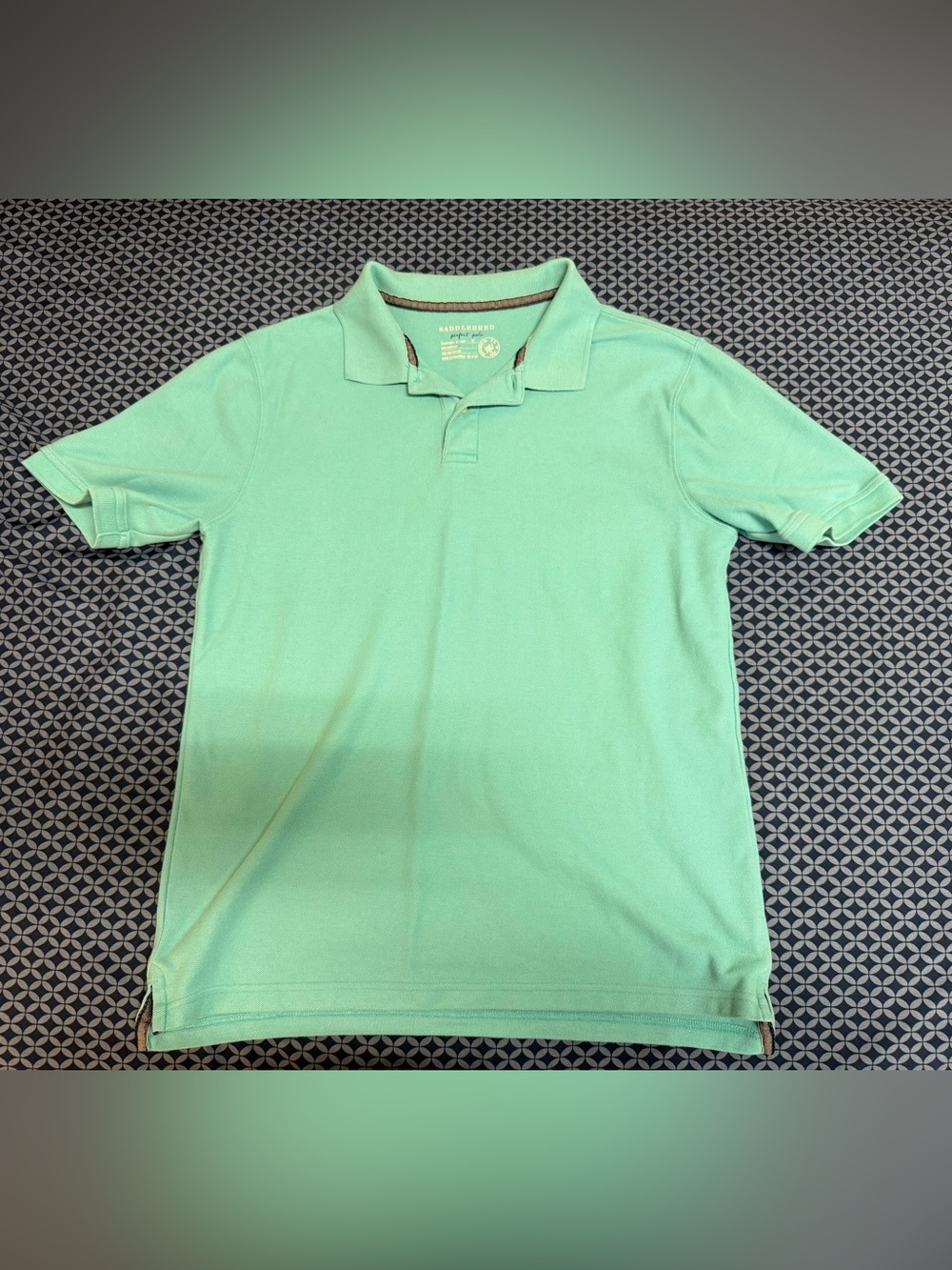 Saddlebred Blue Short-Sleeve Polo Shirt